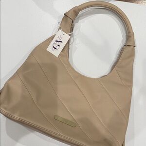 NWT Gloria Vanderbilt Tan Leather Hobo Bag
